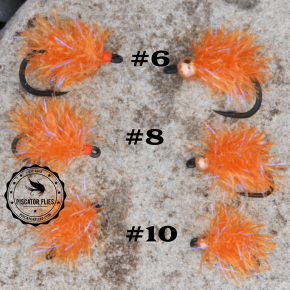 Amber Orange UV Estaz Eggs for catching fall and winter steelhead and salmon