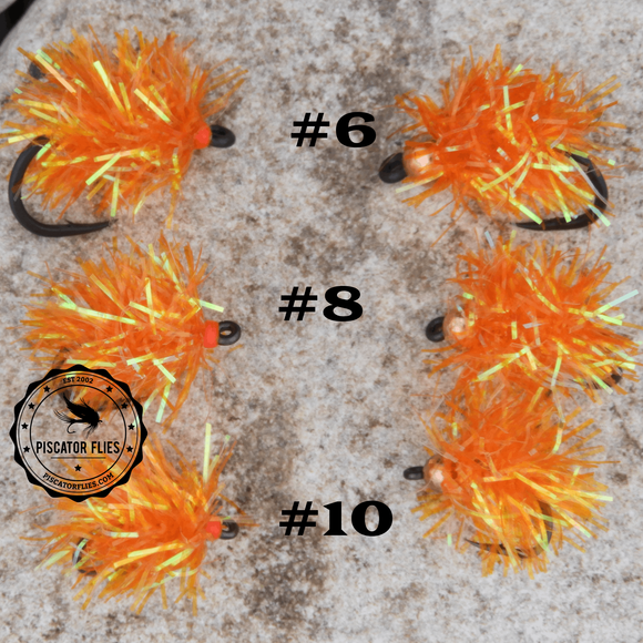 Amber Orange Estaz Eggs for steelhead and salmon fishing