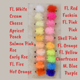 Range of colors available for the Glacier Drift Egg by Piscator Flies