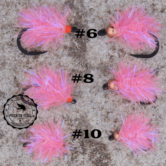 Hot Pink UV Egg fiies for salmon and steelhead