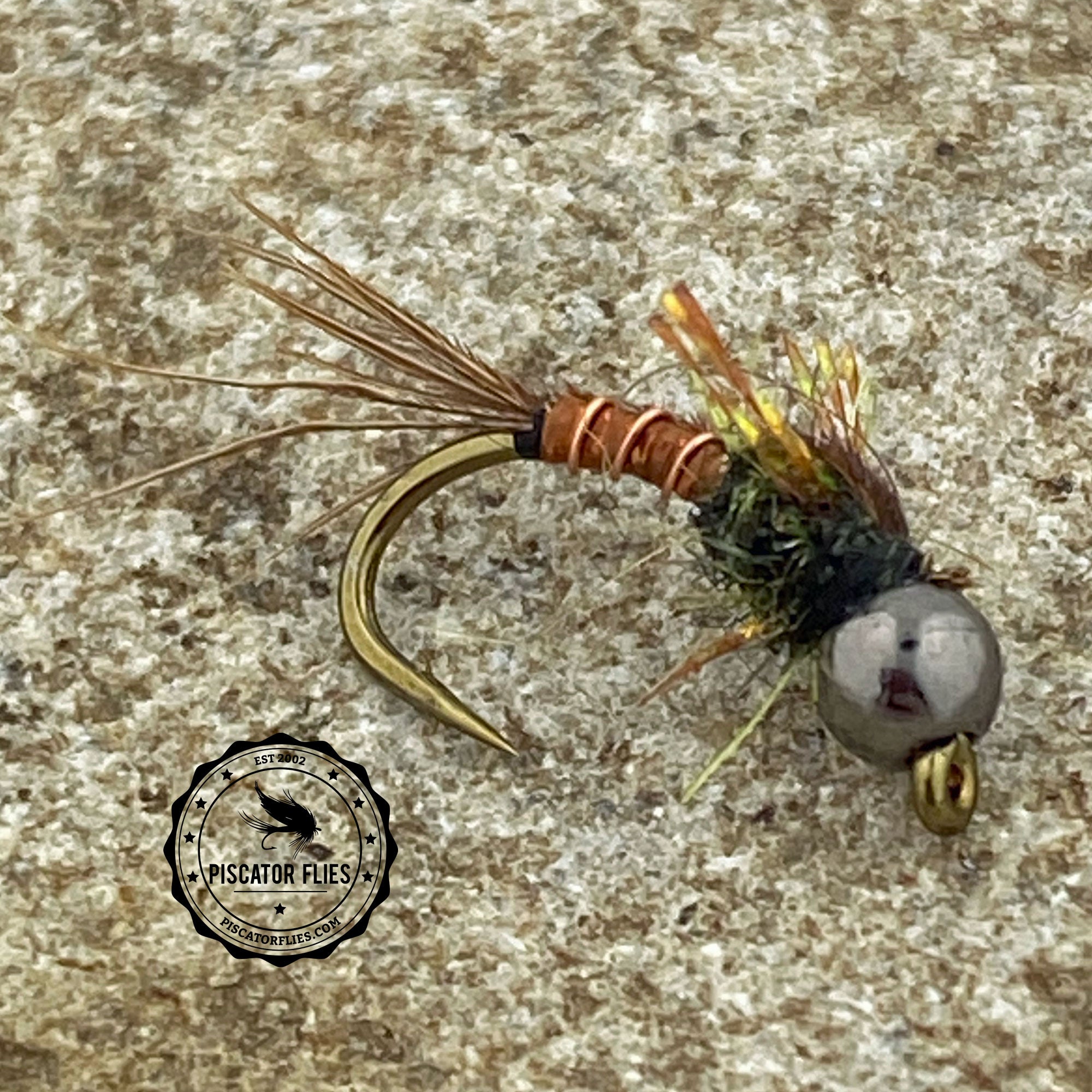 6 Mosche Da Pesca Troutflies UK Black Evil Weevil – Goldhead Nere Miste Misure 10/12