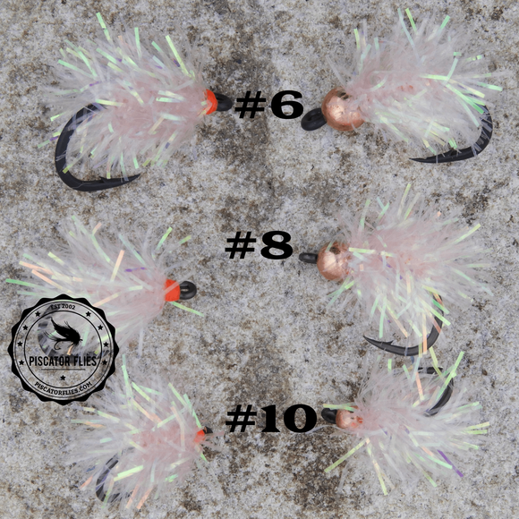 Estaz Egg Fishing lures with sizes 6, 8, and 10 created for steelhead and salmon