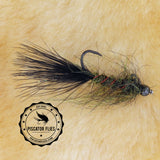 Peacock balanced leech for trout fishing on still water