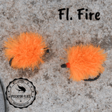 Fl. Fire Orange Glacier Drift Eggs for steelhead and salmon