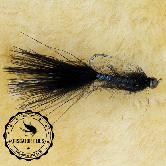 Black Simi Minnow Streamer fly by Jeremy Davies - Stillwater and stream trout and bass