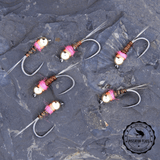 6 French Nymphs aka Frenchie Nymph available in tungsten and brass bead heads