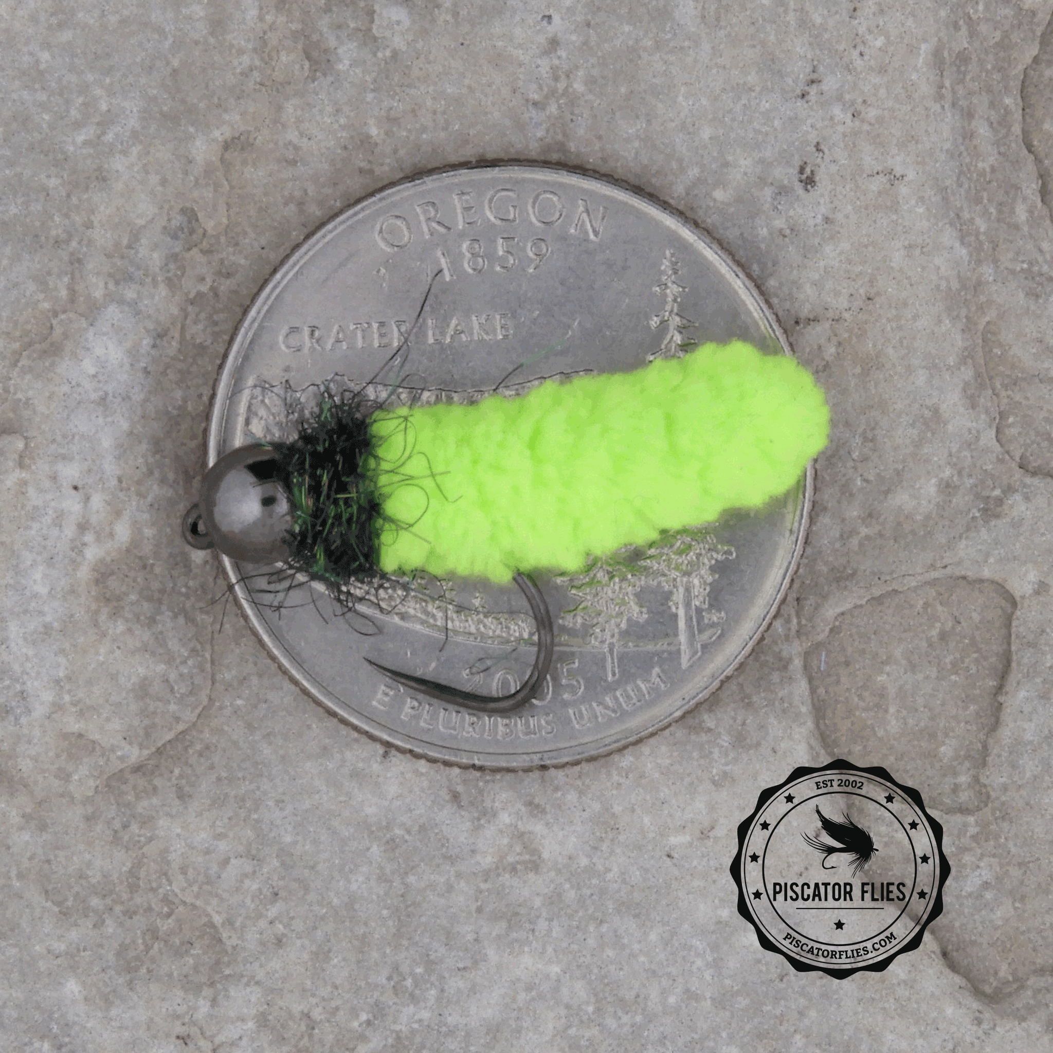 Chartreuse Bead Head Mop Fly – Piscator Flies
