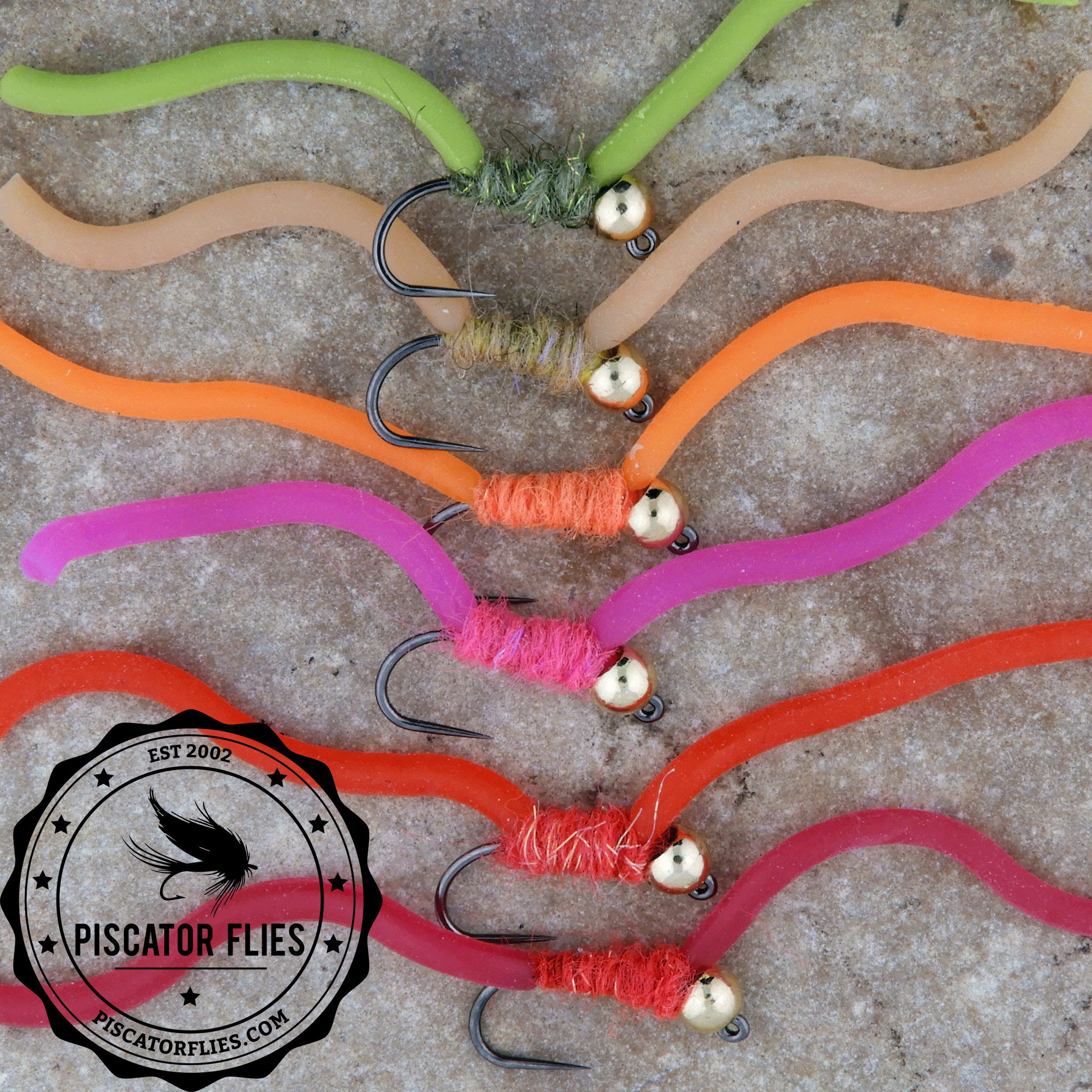Squirmy Wormy - Brass or Tungsten 6 Colors – Piscator Flies